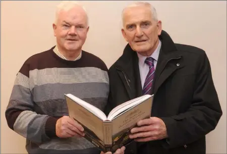  ??  ?? Authors John Kirwan and Joe Carroll at the official launch of the book, The story of Dundalk Stadium, A Celebratio­n of Racing at Dundalk since 1889. Photo: Aidan Dullaghan/Newspics