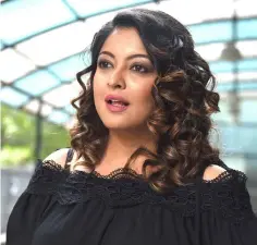  ??  ?? Actress Tanushree Dutta talks during an interview with an Indian media outlet in Mumbai on Oct 12. — AFP photo