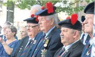  ?? Pictures: Phil Hannah. ?? Above left: Lt Gen Cowan, Lord Lt of Angus Georgiana Osborne, Lord Lt of Perthshire Brig Mel Jamieson and Perth Provost Dennis Melloy admire the new plaque. Above right: Black Watch veterans at the unveiling.