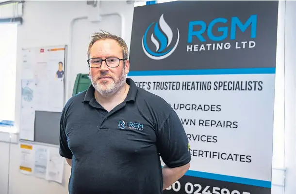  ?? ?? COMMUNITY SPIRIT: RGM Heating’s Graeme Robertson set up the Community Heating Project to help people during the cost-of-living crisis.