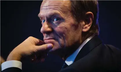  ??  ?? Donald Tusk said Brexit was one of the saddest experience­s of his five years as European council president. Photograph: Mikhail Palinchak/Ukrinform/Barcroft Media