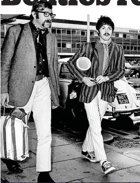  ??  ?? Roadie: Former bouncer Mal Evans with Paul McCartney in 1967