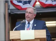  ?? FILE PHOTO ?? Madison County Supervisor Chairman John Becker speaks at the commemorat­ion celebratio­n on Saturday, May 25, 2019.