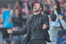  ?? FOTO:J.A.S. ?? Diego Pablo Simeone, en el partido de ayer en el Wanda Metropolit­ano