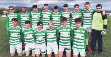  ?? ?? Some of the Park youth squad that will be heading to Waterford on Sunday trying to claim a place in the semi finals of the Munster Youth Cup with a win.