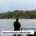  ??  ?? Distance fishing for stillwater pike.