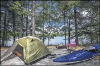  ?? CONTRIBUTE­D BY LAKE JAMES STATE PARK ?? Campers at Lake James State Park will find traditiona­l camp sites, as well as these “paddle in” locations, accessible only by boat.