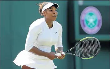  ?? Picture: GETTY IMAGES ?? DETERMINED: Serena Williams of the United States is seeded 25th going into this year’s Wimbledon Grand Slam, which starts on Monday