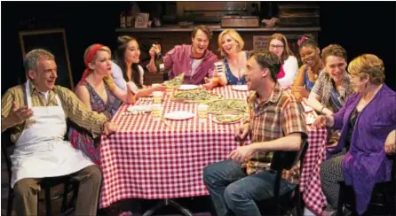  ?? PHOTO COURTESY OF T. CHARLES ERICKSON ?? The cast of “The Most Beautiful Room in New York” gathers around the dinner table in one scene.