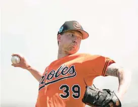  ?? BRYNN ANDERSON/AP ?? Orioles starting pitcher Kyle Bradish delivers in the first inning of a spring training game against Pirates on Tuesday in Bradenton, Florida.