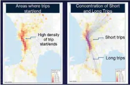  ??  ?? GPS data could show how many vehicles are plying a particular route, allowing traffic managers to better plan and reorganize routes in the future.