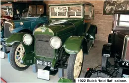  ?? ?? 1922 Buick ‘fold flat’ saloon.
