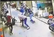  ?? HT PHOTO ?? A video grab showing men with masked faces beating up victim
Sunil Kumar in Jind on Thursday.