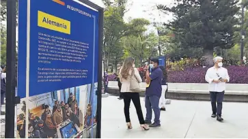  ??  ?? Muestra. La exhibición sobre el quehacer de la UE en El Salvador durará tres semanas en el parque Cuscatlán.