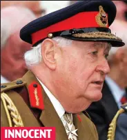  ??  ?? INNOCENT Former military chief Lord Bramall