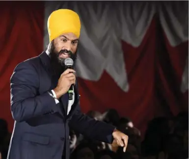  ?? NATHAN DENETTE/THE CANADIAN PRESS FILE PHOTO ?? Jagmeet Singh argues that Old Age Security is not universal, and technicall­y he is correct, Thomas Walkom writes.