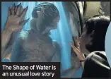  ??  ?? The Shape of Water is an unusual love story