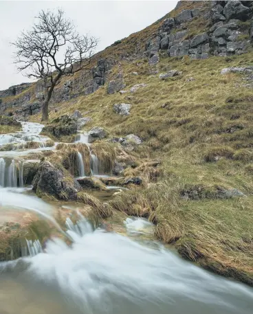  ?? PICTURES: LYNDON C SMITH, JACK TAYLOR/GETTY IMAGES. ?? INTO THE WILD: Amy-Jane, opposite, likes to go walking up Gordale Scar, left, and fancies taking Sir Patrick Stewart, inset, for dinner.