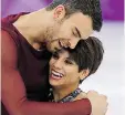  ?? LEAH HENNEL ?? No tears this time for Meagan Duhamel and Eric Radford.