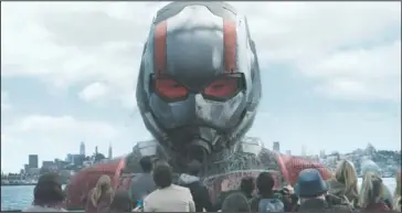  ?? The Associated Press ?? SCALE: Paul Rudd in a scene from "Ant-Man and the Wasp."