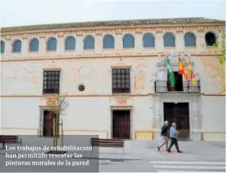  ?? ?? Los trabajos de rehabilita­ción han permitido rescatar las pinturas murales de la pared
A. F.