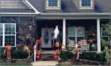  ??  ?? Lois and Jimmy Carlton’s Fieldstone Farm residence in Rock Spring is annually decorated for Halloween. The Carltons add something new to the decor every year to the home they built. (Messenger photo/Josh O’Bryant)