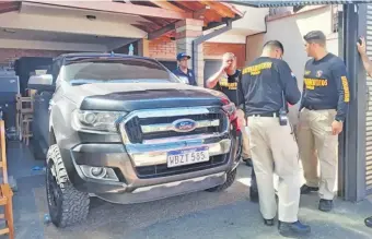  ?? ?? En el allanamien­to de mayo de 2021 se incautó de la casa de Galindo esta camioneta Ford Ranger, que recuperó tras el sobreseimi­ento. El rodado le fue incautado nuevamente en el caso Mercat.