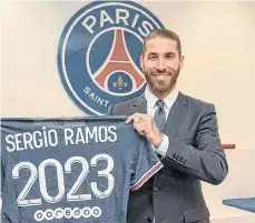  ?? /ARCHIVO. ?? Pese a su estelar contrataci­ón hasta 2023, Sergio Ramos podría quedar fuera del PSG sin haber debutado.
