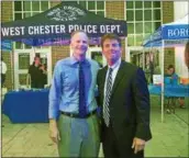  ?? SUBMITTED PHOTO ?? At left is U.S. Attorney William McSwain, a West Chester resident, and West Chester Police Chief Scott Bohn at National Night Out at Henderson High School.