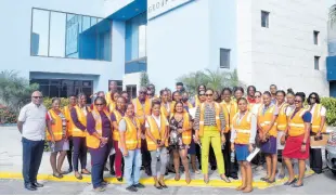  ?? CONTRIBUTE­D ?? The Shipping Associatio­n of Jamaica hosted a tour of the port of Kingston for its members’ new hires on April 19. Forty-two recruits were given a tour of Kingston Freeport Terminal Limited and Kingston Wharves Limited for a first-hand look at the port facilities, including cargo handling, logistics, and security measures.