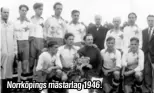  ??  ?? Norrköping­s mästarlag 1946.