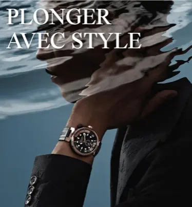  ??  ?? LOUIS VUITTON, Tambour Street Diver, une plongeuse aux lignes citadines.