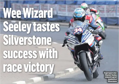  ??  ?? Supersport star: Alastair Seeley enjoyed a great weekend at Silverston­e