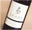  ?? Dale Robertson / Houston Chronicle ?? 2014 Brady Vineyard Paso Robles Zinfandel