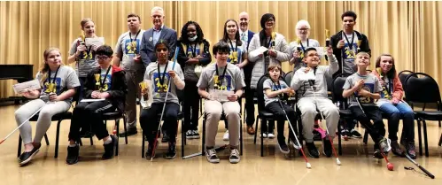  ?? Submitted photo ?? ■ The Arkansas Regional Braille Challenge 2023 winners are shown.