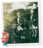  ??  ?? Left: Diana Manning and her cousin Trish in 1940 – they were very proud of their school uniform of pink gingham dresses with navy blazers!