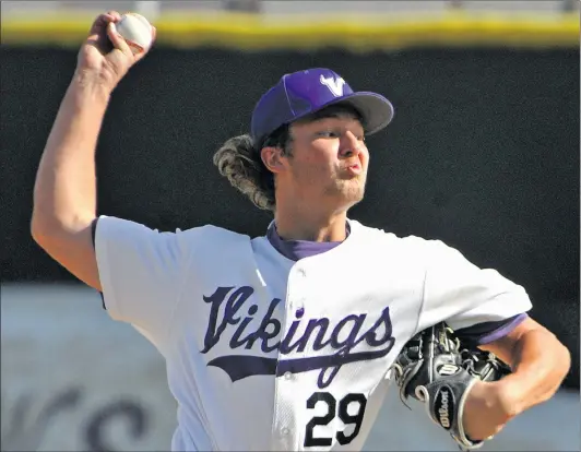  ?? Katharine Lotze/The Signal (See additional photos at signalscv.com) ?? Valencia’s Ben Fariss throws a pitch during a baseball game against Saugus in March 2016.