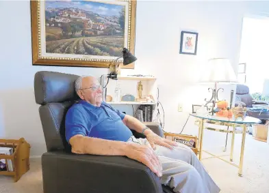  ?? ROB OSTERMAIER/STAFF ?? Frank Salimbene saw his first action in Korea at the Battle of Bloody Ridge in 1951, and went on to witness some of the war’s most violent battles. Today he lives in Patriots Colony near Williamsbu­rg.
