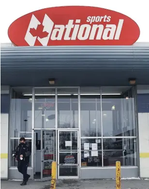  ?? CLIFFORD SKARSTEDT EXAMINER ?? Canadian Tire Corp. is closing all its National Sports stores, including at Market Plaza on George Street, seen on Thursday. The city has eyed the location for a sport and entertainm­ent centre.