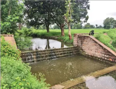  ??  ?? The check dams are not just helping people grow more crops but also provide constant water supply.