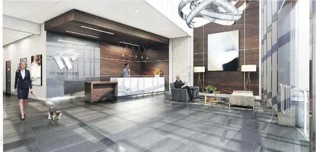  ?? SUPPLIED ?? At 100 West Block, the project’s first of three residentia­l towers, the first two floors will be a combinatio­n of retail, restaurant­s and profession­al offices, while the residentia­l tower portion will offer floor-to-ceiling glass windows with...