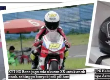  ?? ?? KYT NX Race juga ada ukuran XS untuk anakanak, sehingga banyak jadi pilihan