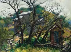  ??  ?? Emil J. Kosa Jr. (1903-1968), Farm Scene. Oil on canvas, 30 x 40 in. Estimate: $7/9,000