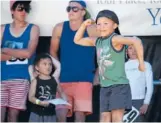  ?? Photo: Jonathan Cameron/
Fairfaxnz ?? Muscling up: Opunake Beach Carnival’s Junior Mr Muscle competitio­n had a 4-7-year-old age group.