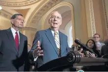  ?? AP ?? TRYING TIMES: U.S. Senate Majority Leader Mitch McConnell (R-Ky.) has reported being harrassed while in public.