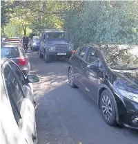  ?? Parking chaos in Vicarage Lane in Ormskirk, after the return of Edge Hill University students ??