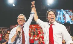  ?? AARON VINCENT / THE CANADIAN PRESS ?? Want to challenge Liberal parliament­ary secretary for housing Adam Vaughan, left, and his pro-boomer policies? You can’t, because his seat is protected.