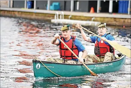  ?? PHOTO PROVIDED ?? A group of 16 Scottish soldiers in the British army plan to paddle from Montreal to New York, stopping at Saratoga National Historical Park along