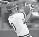  ?? AP ?? Arizona State first baseman Spencer Torkelson bats during a college baseball game against Notre Dame.