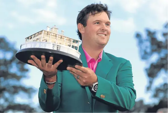  ?? Picture: AP. ?? Patrick Reed held himself together admirably to emerge with the green jacket and his first major title.